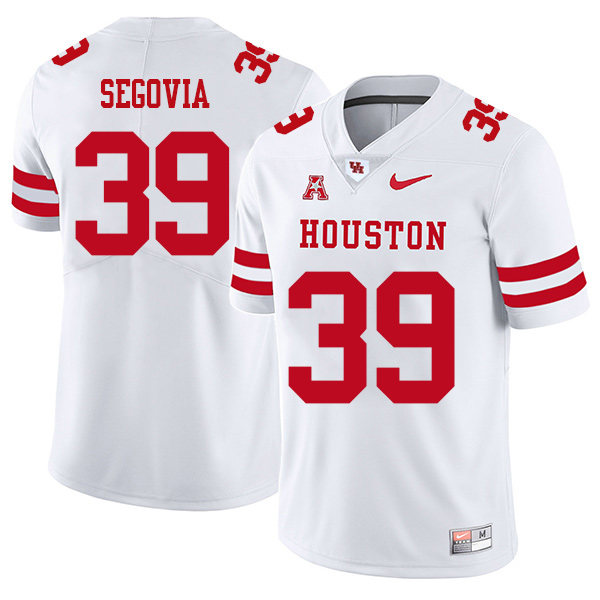 Andrew Segovia Houston Cougars Men's Jersey - #39 NCAA White Stitched Authentic