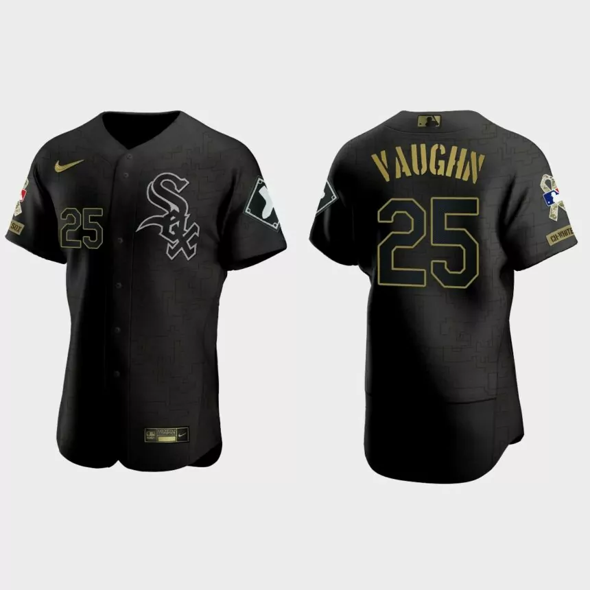 Andrew Vaughn Chicago White Sox 2021 Salute to Service Jersey – All Black