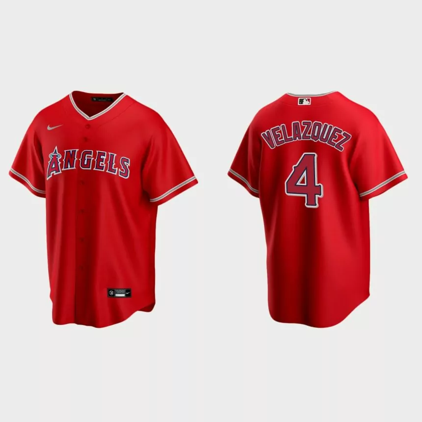 Andrew Velazquez Los Angeles Angels Replica Alternate Jersey – Red