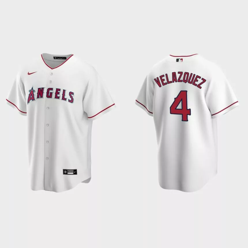 Andrew Velazquez Los Angeles Angels Replica Home Jersey – White