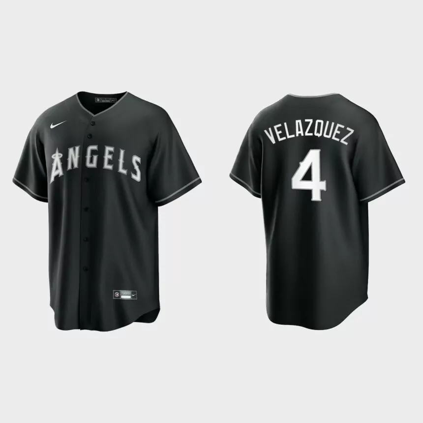 Andrew Velazquez Los Angeles Angels Replica Official Jersey – Black White