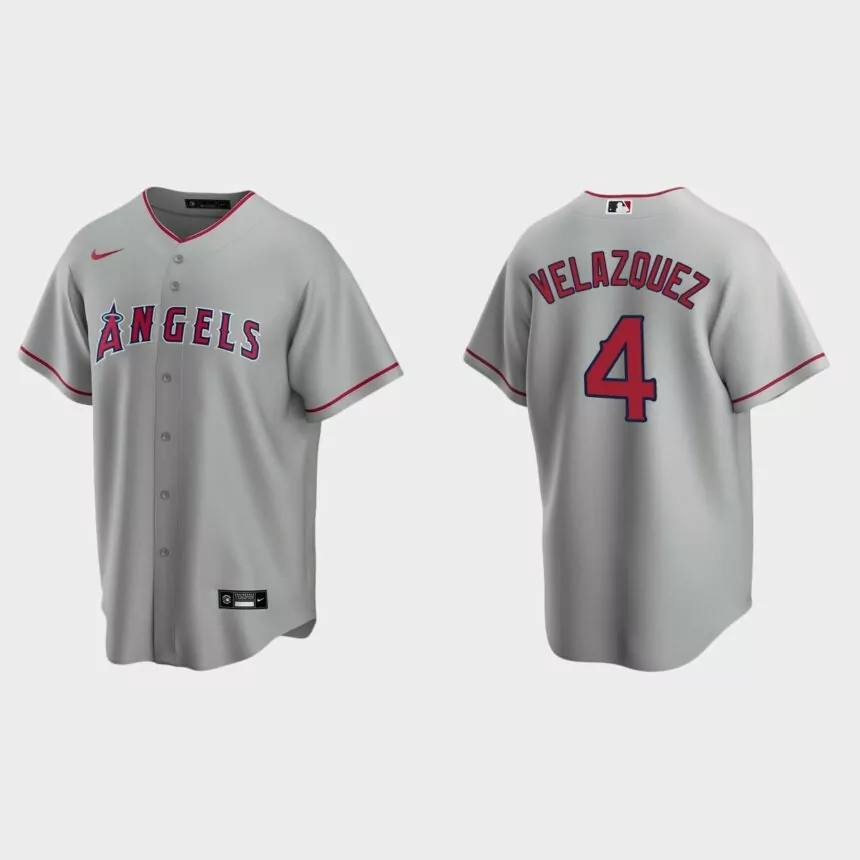 Andrew Velazquez Los Angeles Angels Replica Road Jersey – Gray