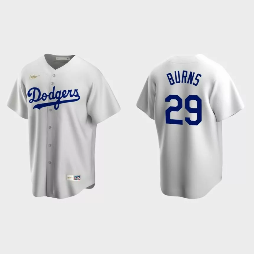 Andy Burns Los Angeles Dodgers Cooperstown Collection Home Jersey – White