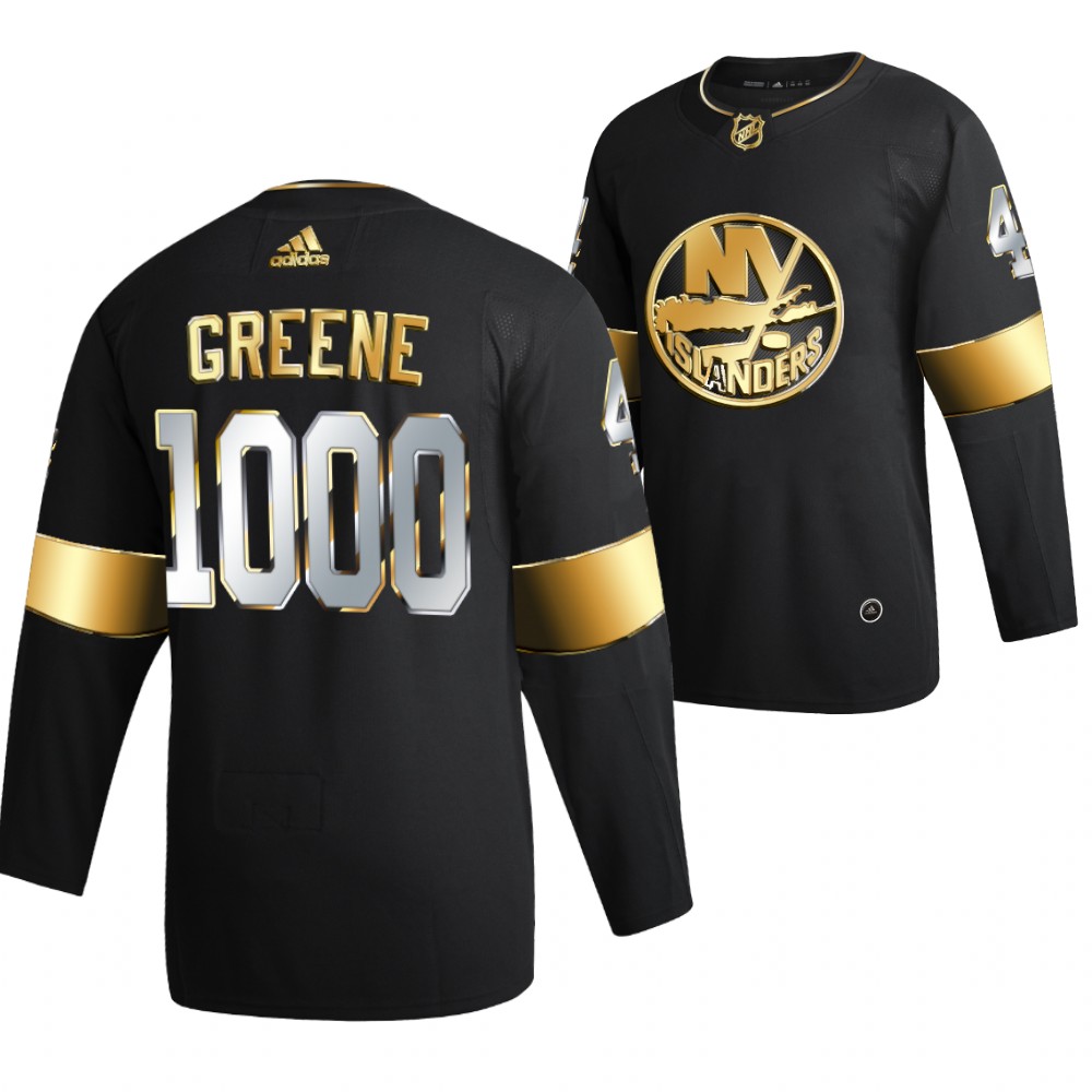 Andy Greene New York Islanders Black 1000 Games Milestone Jersey Commemorative