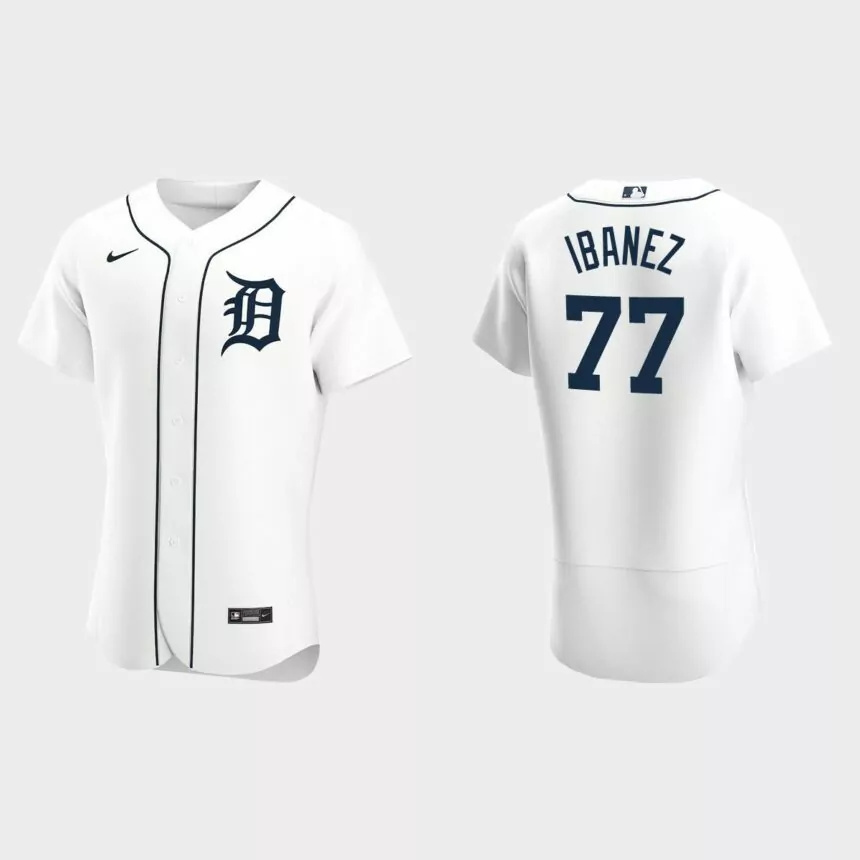 Andy Ibanez Detroit Tigers Authentic Home Jersey – White.jpg