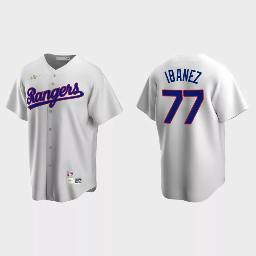 Andy Ibanez Texas Rangers Cooperstown Collection Home Jersey – White