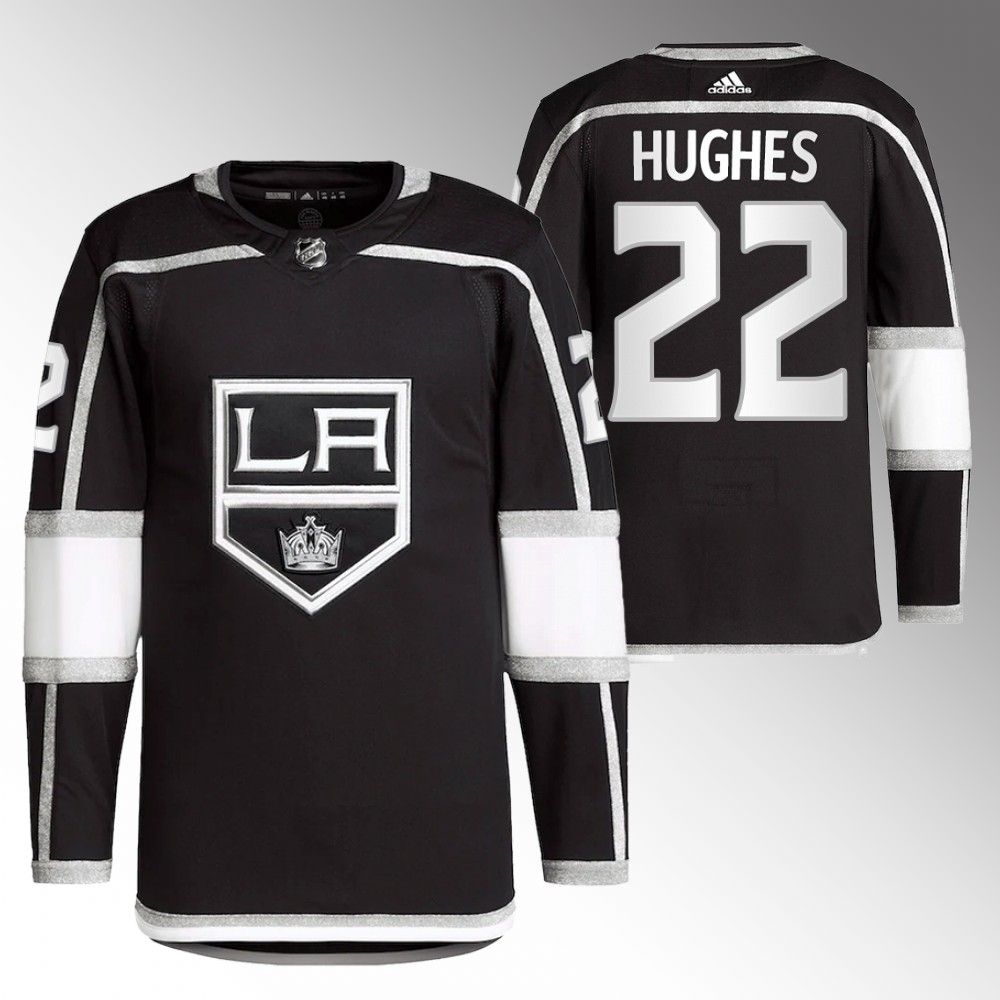 Angeles 2022 NHL Draft Jack Hughes Black Jersey Authentic Primegreen Home