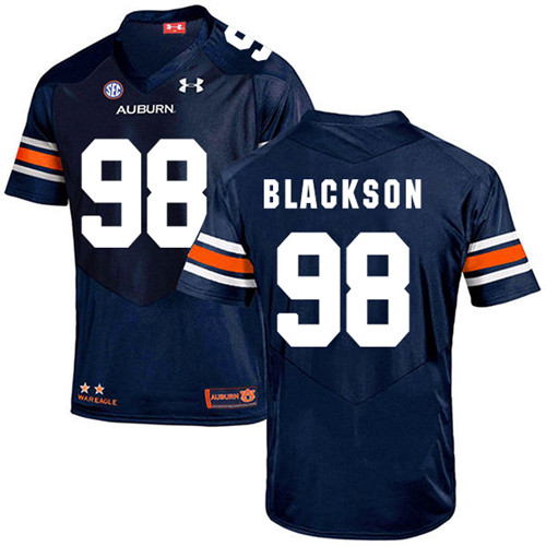 Angelo Blackson Auburn Tigers Men's Jersey - #98 NCAA Navy Blue Stitched Authentic