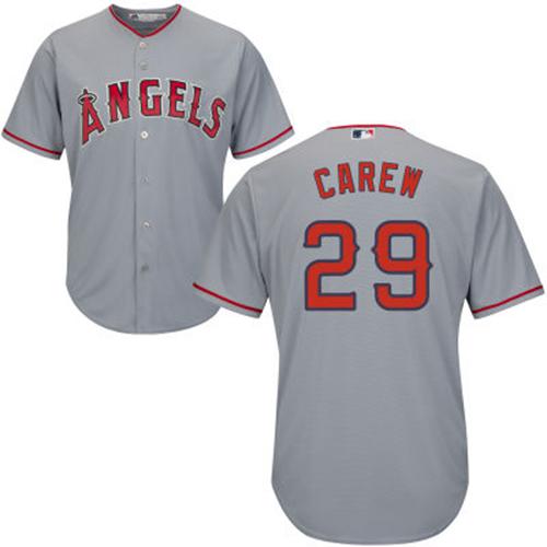 Angels #29 Rod Carew Grey Road Women's Stitched MLB Jersey