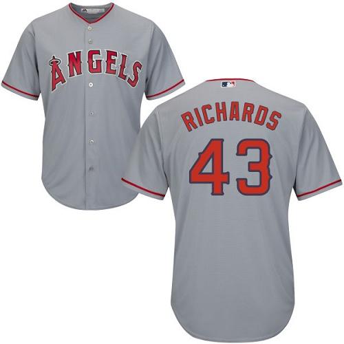 Angels #43 Garrett Richards Grey Road Women's Stitched MLB Jersey