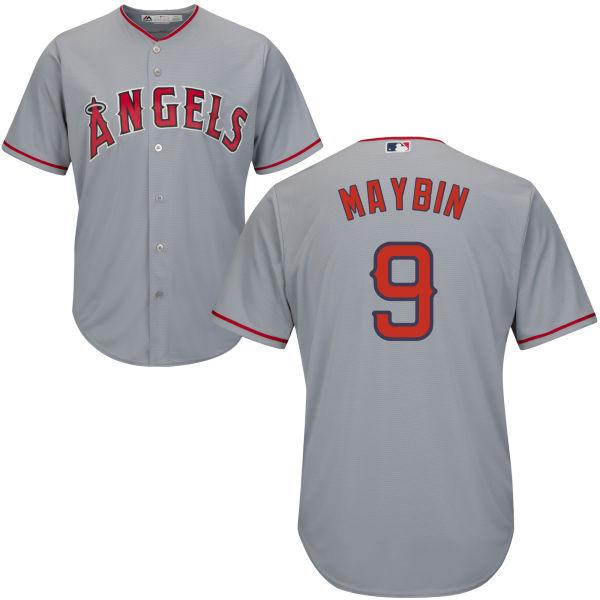 Angels #9 Cameron Maybin Grey Road Women's Stitched MLB Jersey