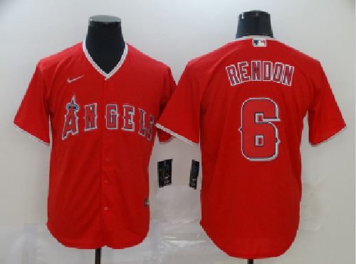 Angels 6 Anthony Rendon Red 2020 Nike Cool Base Jersey