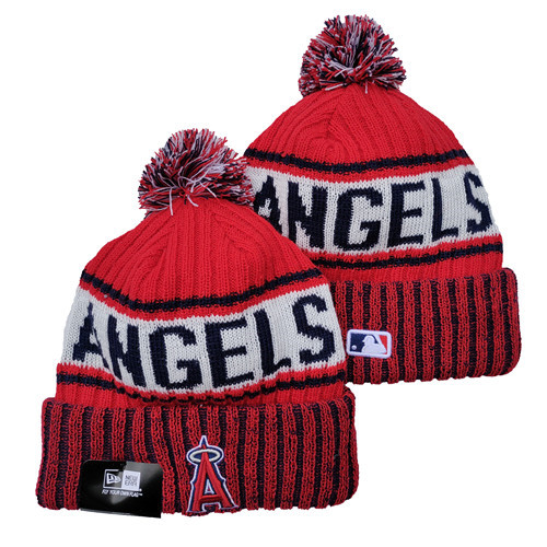 Angels Team Logo Pom Knit Hat YD