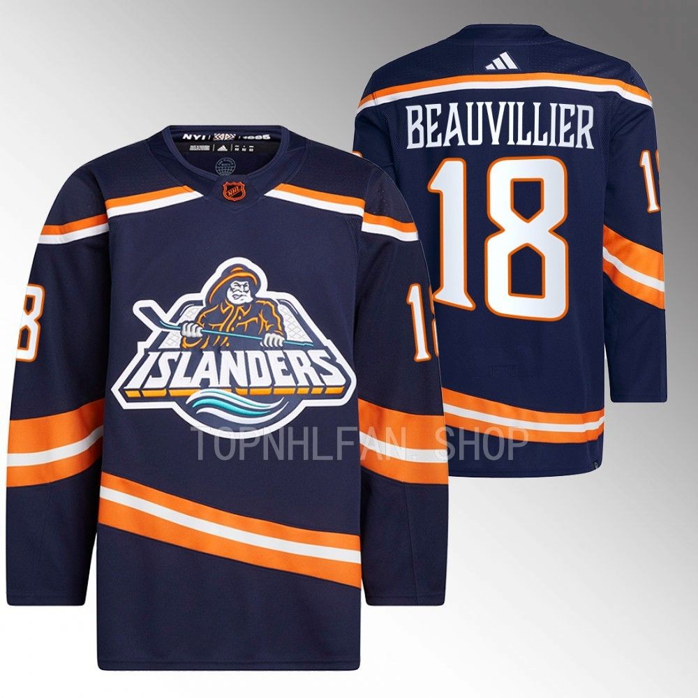 Anthony Beauvillier 2022 New York Islanders Navy Reverse Retro 2.0 Primegreen Authentic Jersey