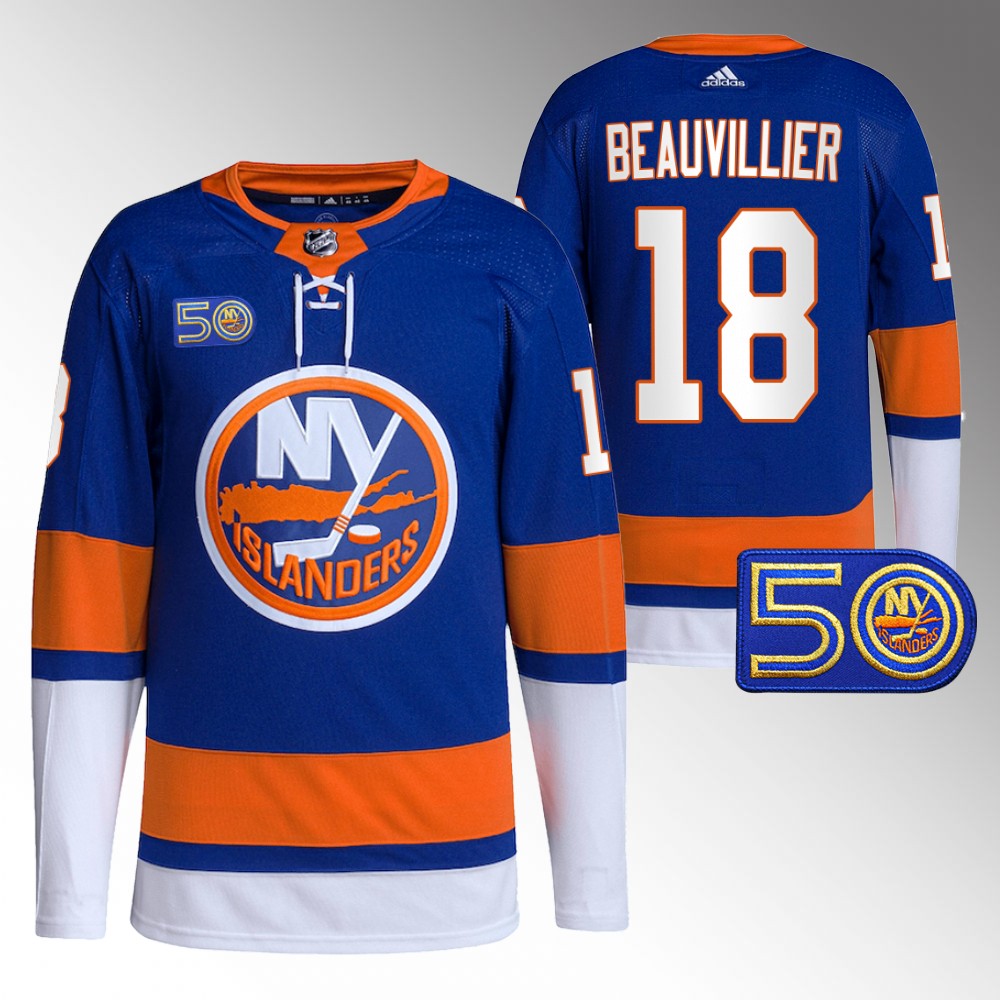 Anthony Beauvillier New York Islanders Royal 50th Anniversary Primegreen Authentic Jersey