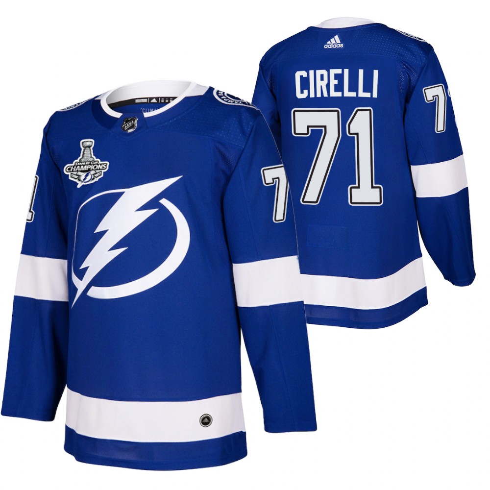 Anthony Cirelli Lightning 2020 Stanley Cup Champions Blue Authentic Home Jersey