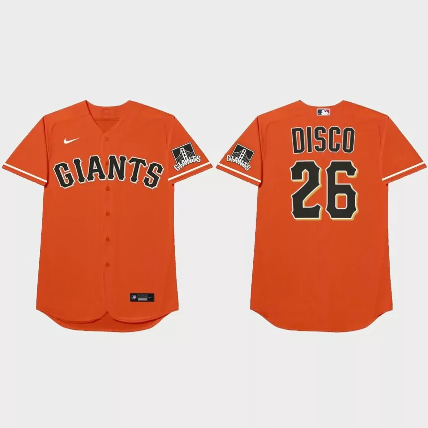 Anthony DeSclafani Nickname Giants 2021 Players’ Weekend Disco Jersey – Orange