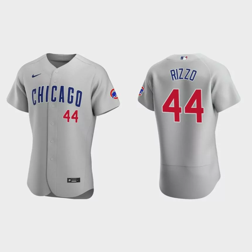 Anthony Rizzo #44 Chicago Cubs Gray Authentic 2020 Road Jersey