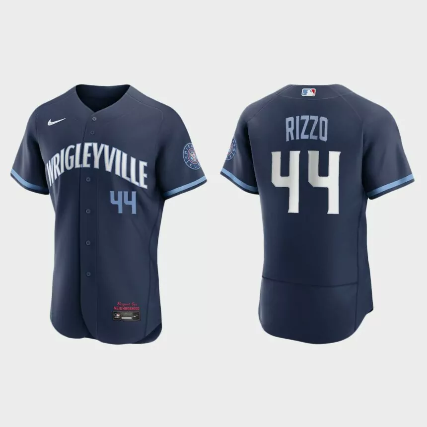 Anthony Rizzo Chicago Cubs 2021 City Connect Authentic Jersey – Navy
