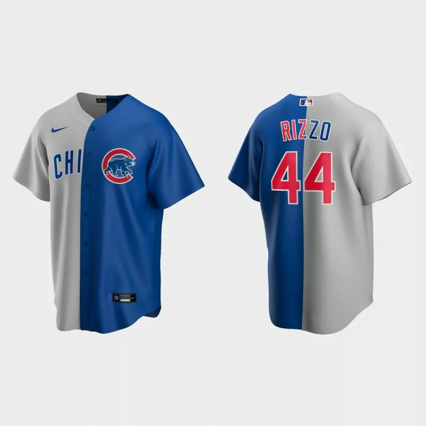 Anthony Rizzo Chicago Cubs Split Replica Jersey – Gray Royal