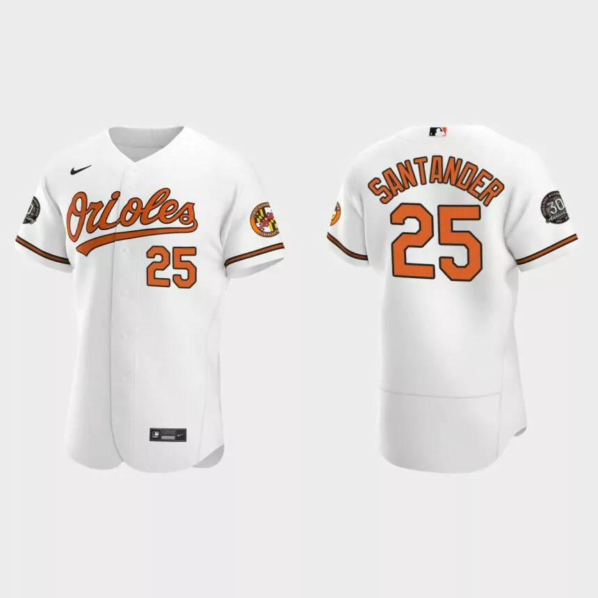 Anthony Santander Baltimore Orioles 30th Anniversary Authentic Jersey – White