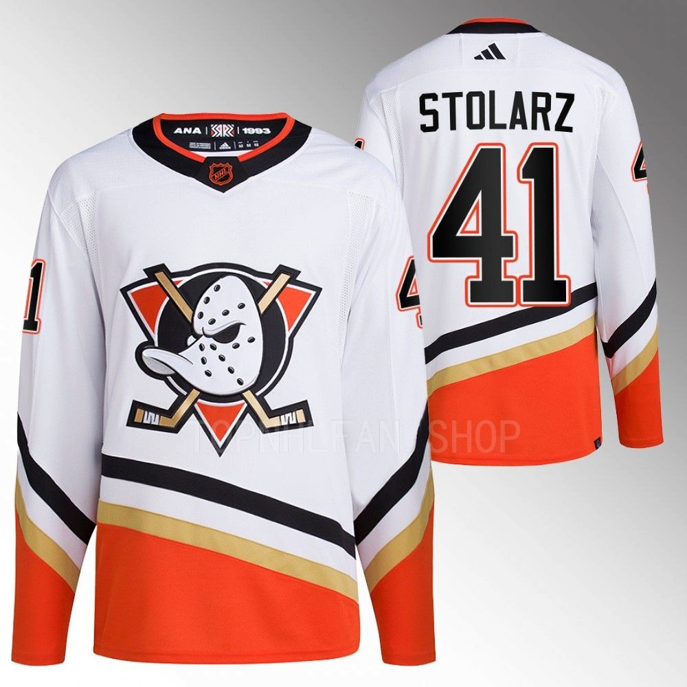 Anthony Stolarz Anaheim Ducks Reverse Retro 2.0 Authentic Primegreen White 2022 Jersey