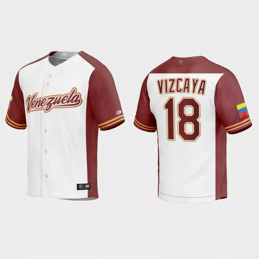 Anthony Vizcaya Venezuela Baseball 2023 World Baseball Classic Replica Jersey – White