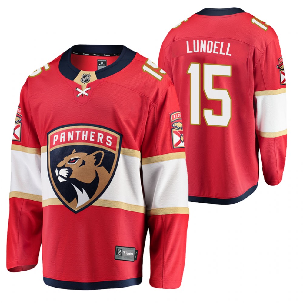 Anton Lundell Florida Panthers 2020 NHL Draft Red Home Jersey