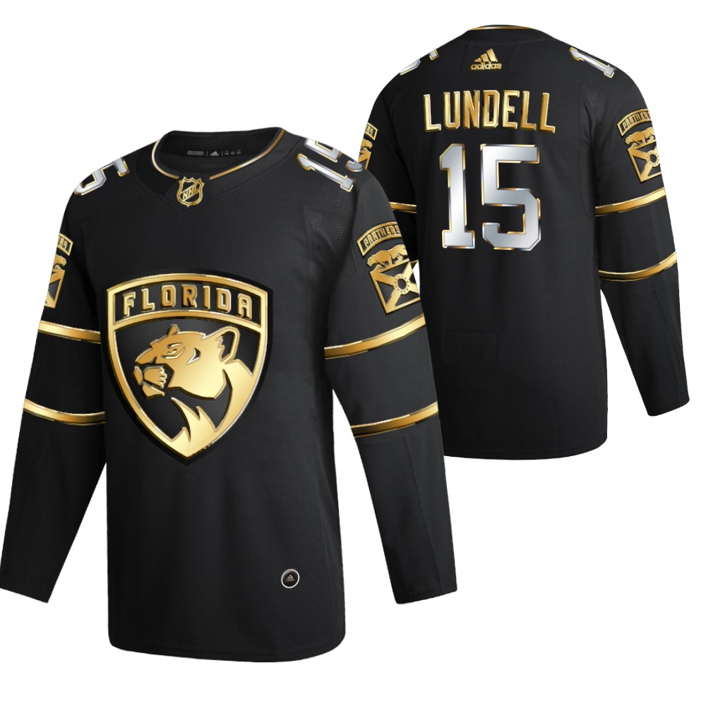 Anton Lundell Florida Panthers Black 2021 Golden Edition Jersey Authentic Limited