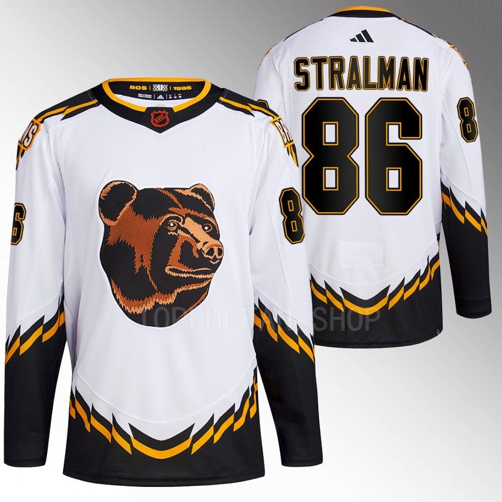 Anton Stralman 2022 Boston Bruins White Reverse Retro 2.0 Authentic Pro Jersey Stitched