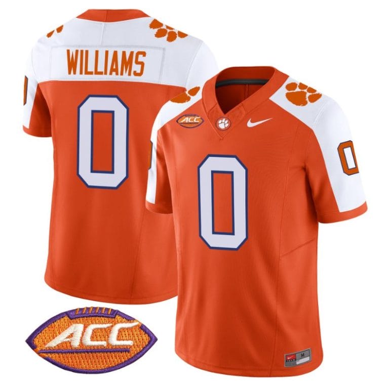 Antonio Williams Jersey #0 Clemson Tigers Vapor Limited Acc Patch College Football Stitched Alternate