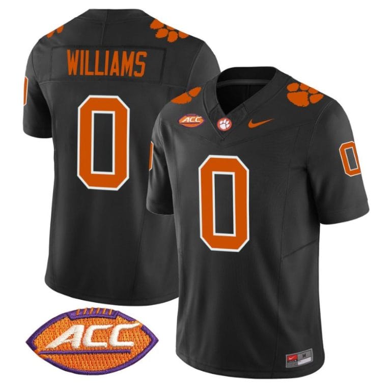 Antonio Williams Jersey #0 Clemson Tigers Vapor Limited Acc Patch College Football Stitched Black