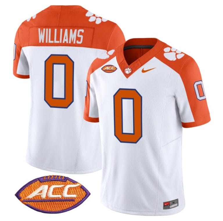 Antonio Williams Jersey #0 Clemson Tigers Vapor Limited Acc Patch College Football Stitched Inverted