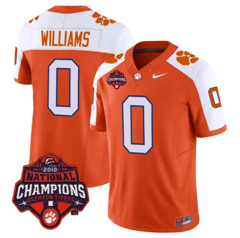 Antonio Williams Jersey #0 Clemson Tigers Vapor Limited Champions Patch College Football Stitched Alternate