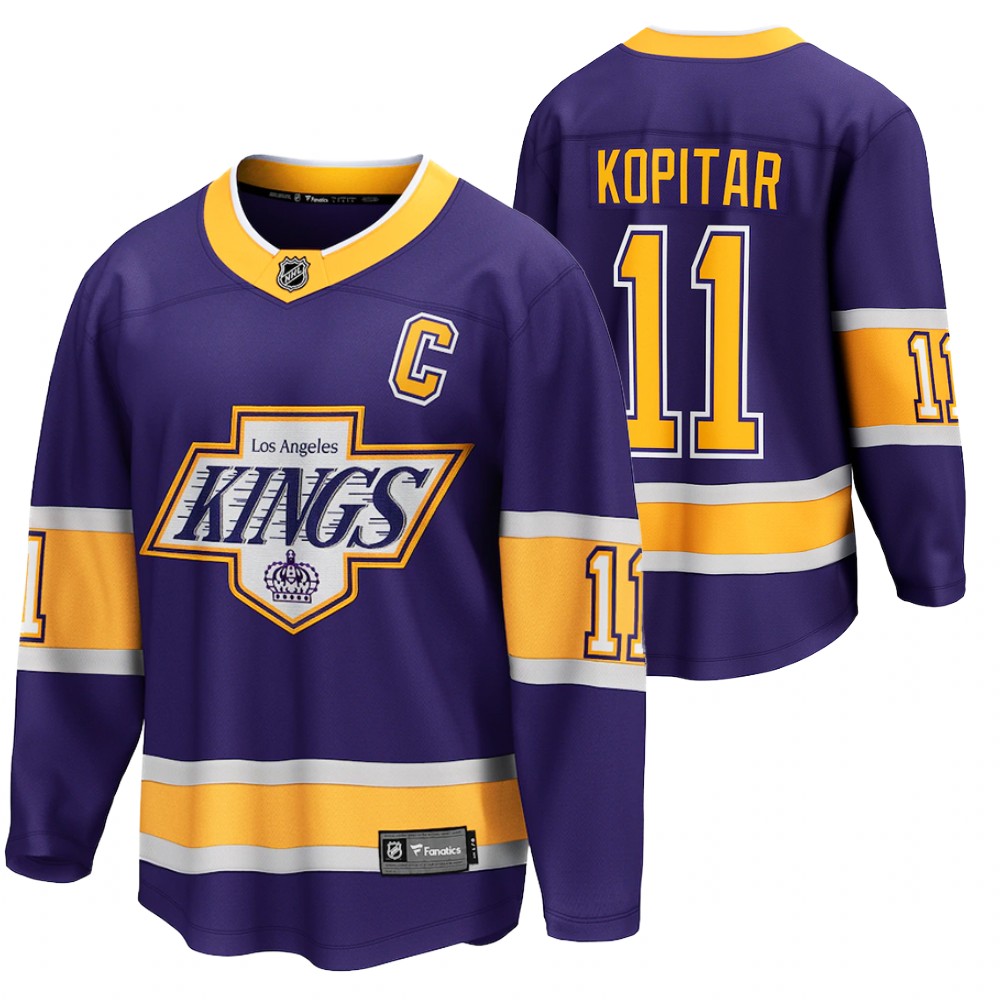 Anze Kopitar Los Angeles Kings 2021 Special Edition Purple Men Jersey Retro