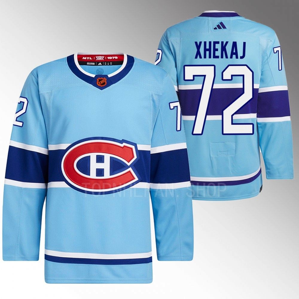 Arber Xhekaj 2022 Montreal Canadiens Blue Reverse Retro 2.0 Authentic Primegreen Jersey