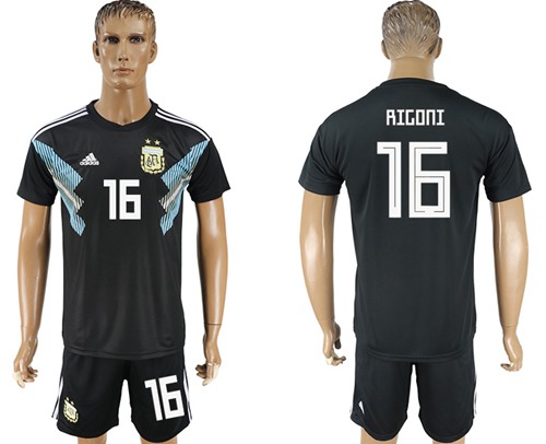 Argentina #16 Rigoni Away Soccer Country Jersey