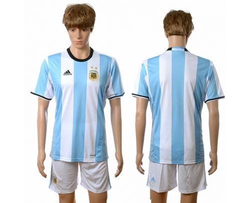 Argentina Blank Home Soccer Country Jersey