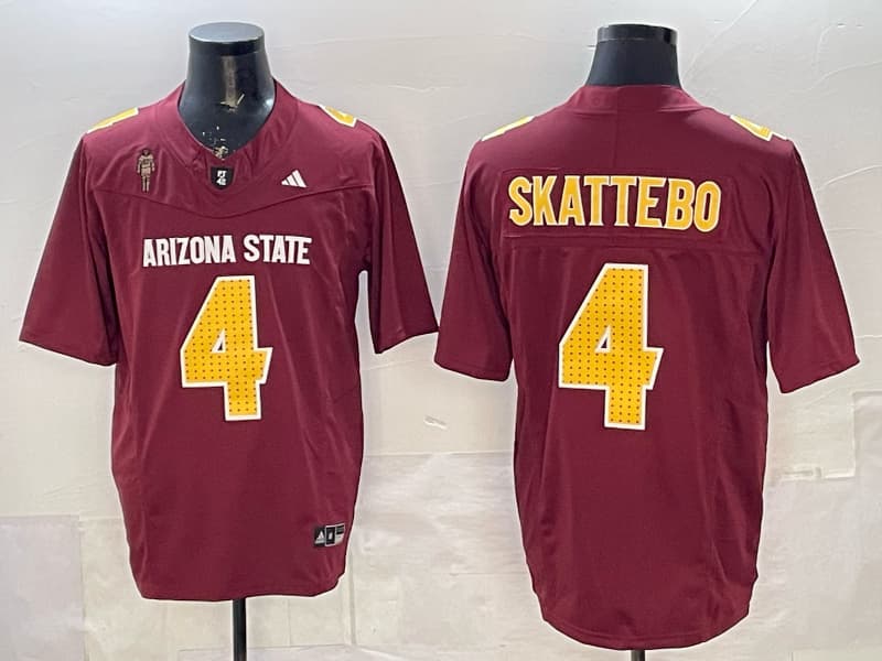 Arizona   Sun Devils Red #4 SKATTEBO