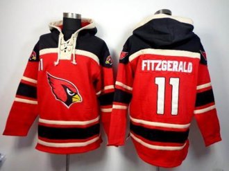 Arizona Cardinals #11 Larry Fitzgerald Red Sawyer Hooded Sweatshirt NFL Hoodie