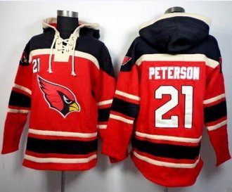 Arizona Cardinals #21 Patrick Peterson Red Sawyer Hooded Sweatshirt NFL Hoodie