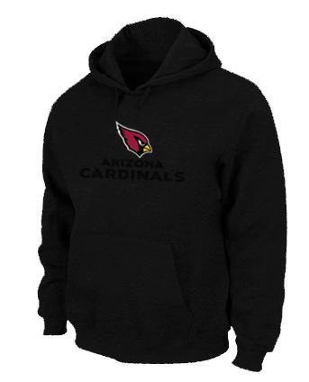 Arizona Cardinals Authentic Logo Pullover Hoodie(Black)