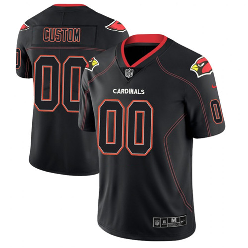 Arizona Cardinals Custom 2018 Lights Out Color Rush Limited Black Jersey