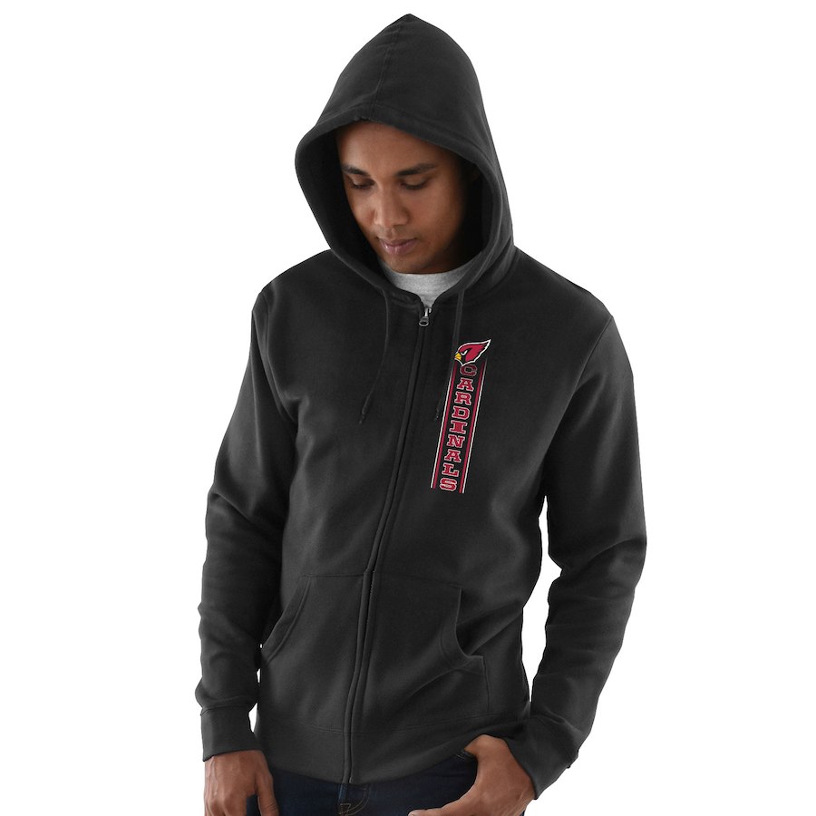 Arizona Cardinals Hook And Ladder Full Zip Hoodie Black