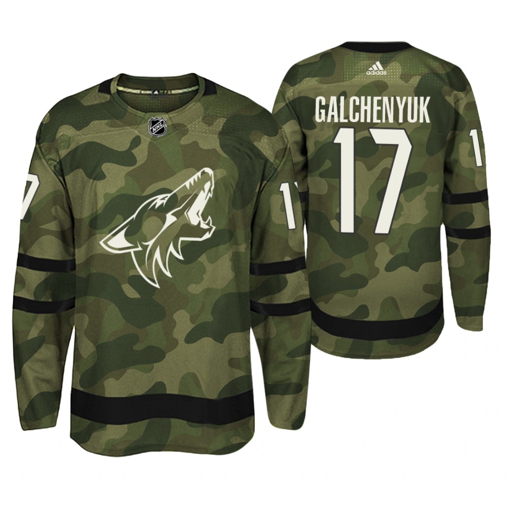 Arizona Coyotes Alex Galchenyuk Camo Armed Special Forces Player Jersey