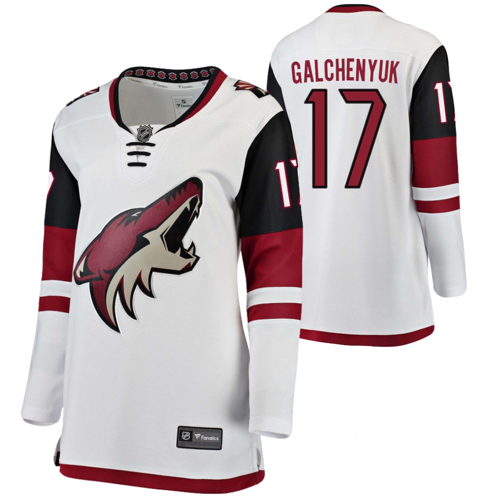 Arizona Coyotes Alex Galchenyuk Women White 2021-22 Away Jersey