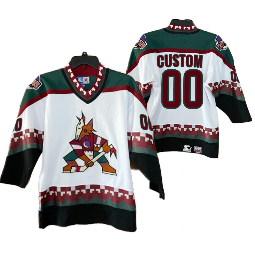 Arizona Coyotes Custom Classic Kachina White Road 2021-22 Jersey