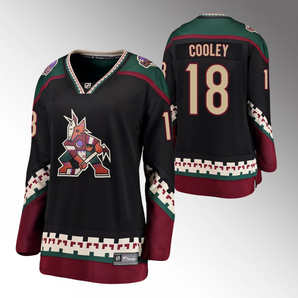 Arizona Coyotes Logan Cooley Women Black Home Jersey