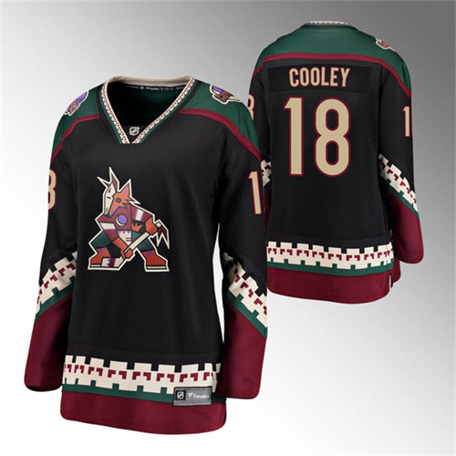 Arizona Coyotes Logan Cooley Women Black Home Jersey