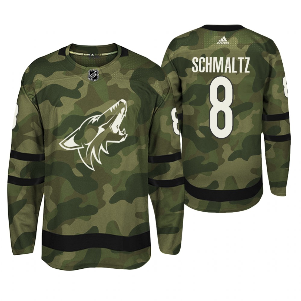 Arizona Coyotes Nick Schmaltz Camo Armed Special Forces Player Jersey